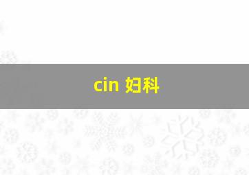 cin 妇科